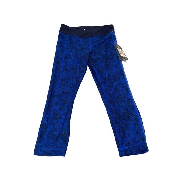 Under Armour Women's HeatGear Compression Leggings Size Small Blue & Black - Picture 2 of 4